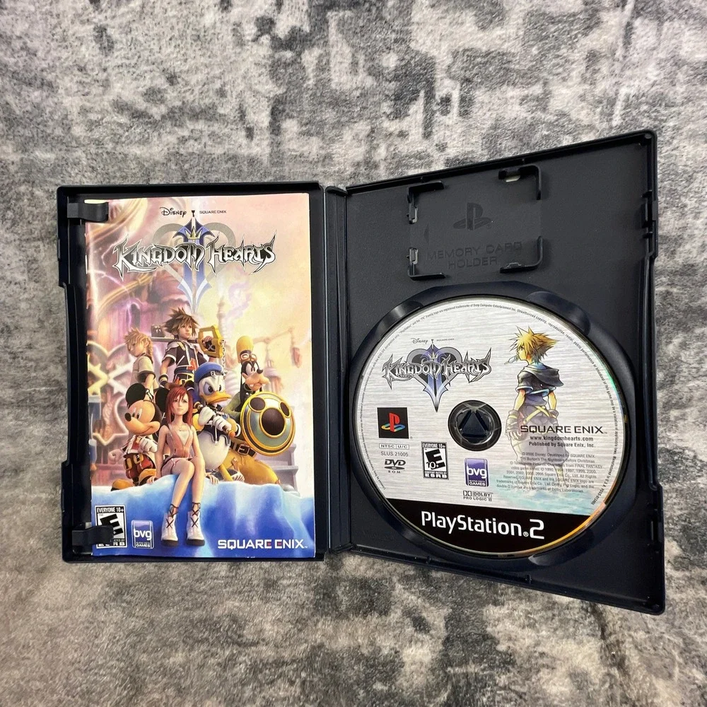 Vtg Kingdom Hearts II PS2 PlayStation 2 Disney Square Enix Retro Gaming‎ Y2K
